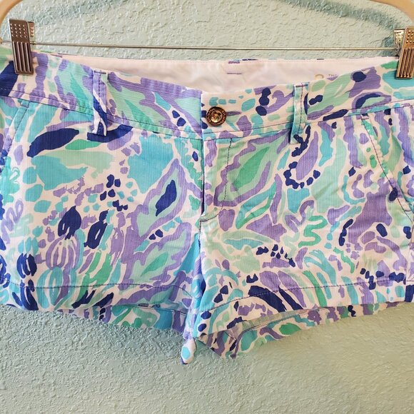 Lilly Pulitzer "Nice Ink" Size 8 The Walsh Short 3" inseam - Picture 5 of 7